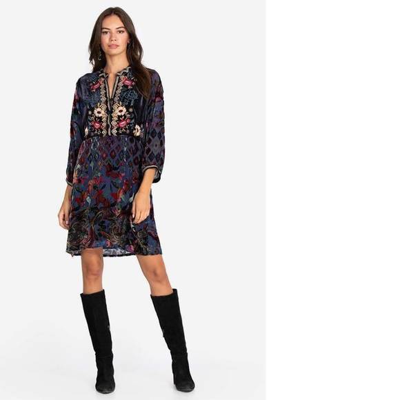 Johnny Was | Dresses | Nwt Johnny Was Clara Gweneth Burnout Tunic Dress  Lined | Poshmark